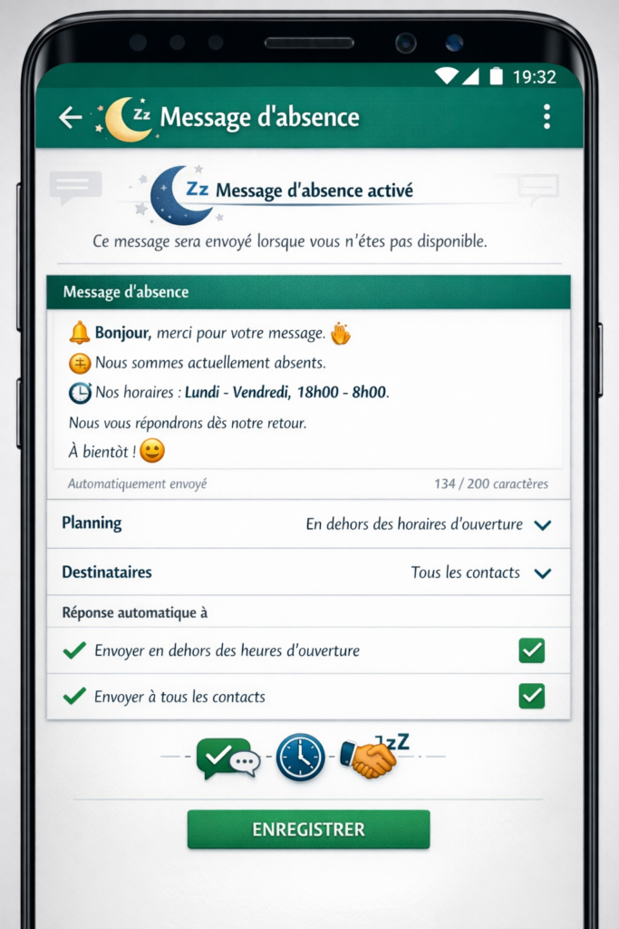 exemples de messages automatiques